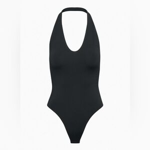 NWT Aritzia Babaton Contour Halter Bodysuit - Black - Size XL